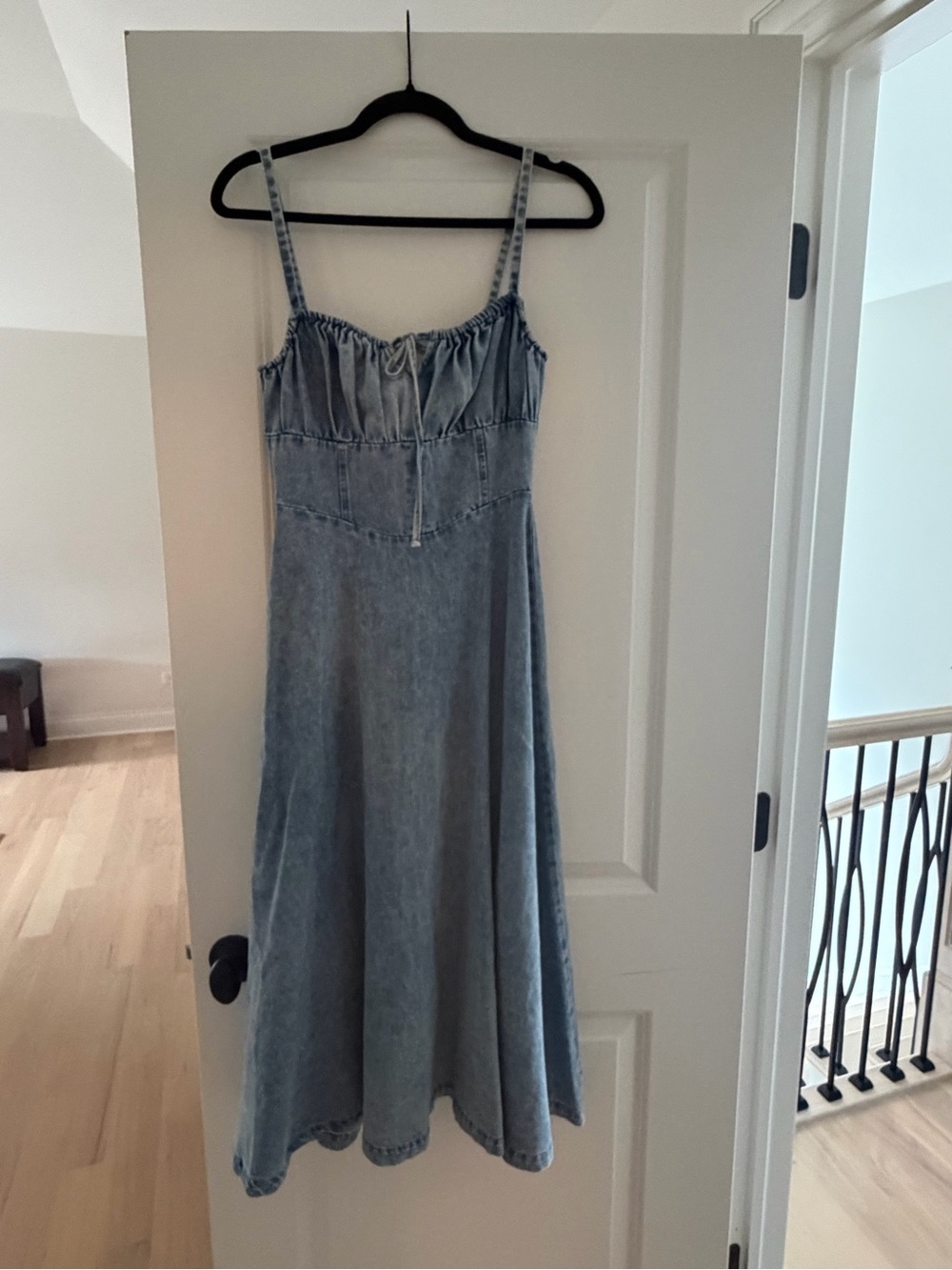 Vici Denim Midi Corset Dress Small